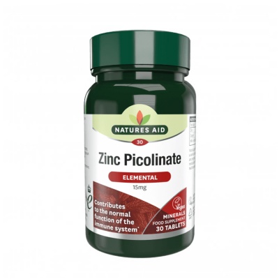 Natures Aid Zinc Picolinate 15mg elemental 30 tabs